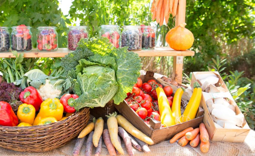Gemüsestand auf dem kulinarischen Sommerfest in Neuruppin