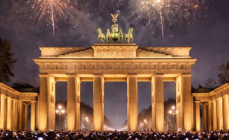 Silvester Brandenburger Tor mit Feuerwerk